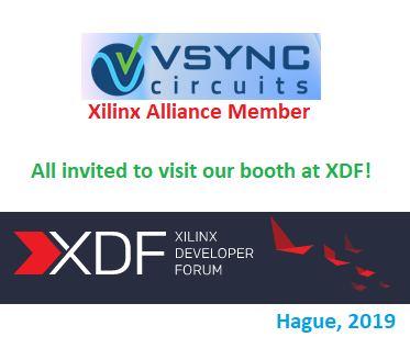 Nov. 12-13, 2019: vSync exhibiting at Xilinx Developer Forum, Hague, Netherlands